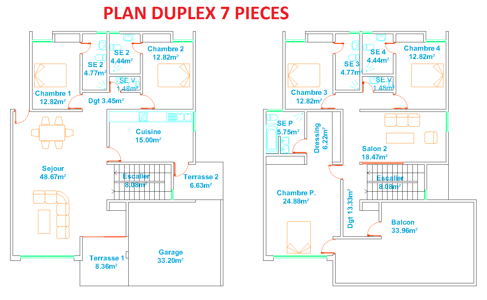 Plan de la maison F7 — PIVOINE-1 F7