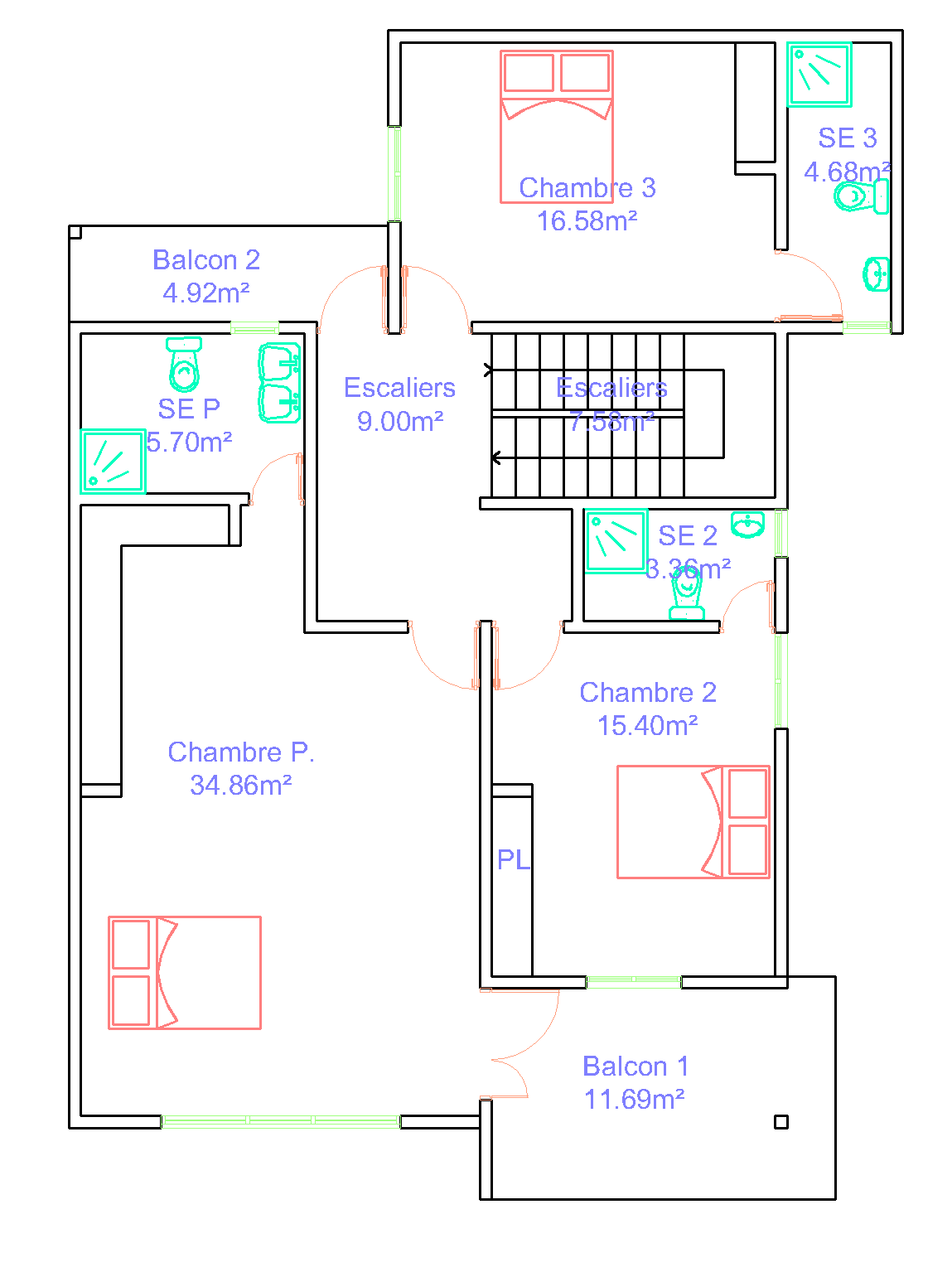 Plan de l’étage — PIVOINE-2
