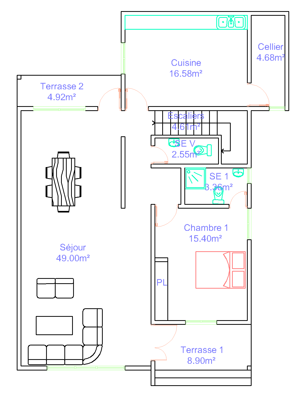 Plan du rez-de-chaussée — PIVOINE-2
